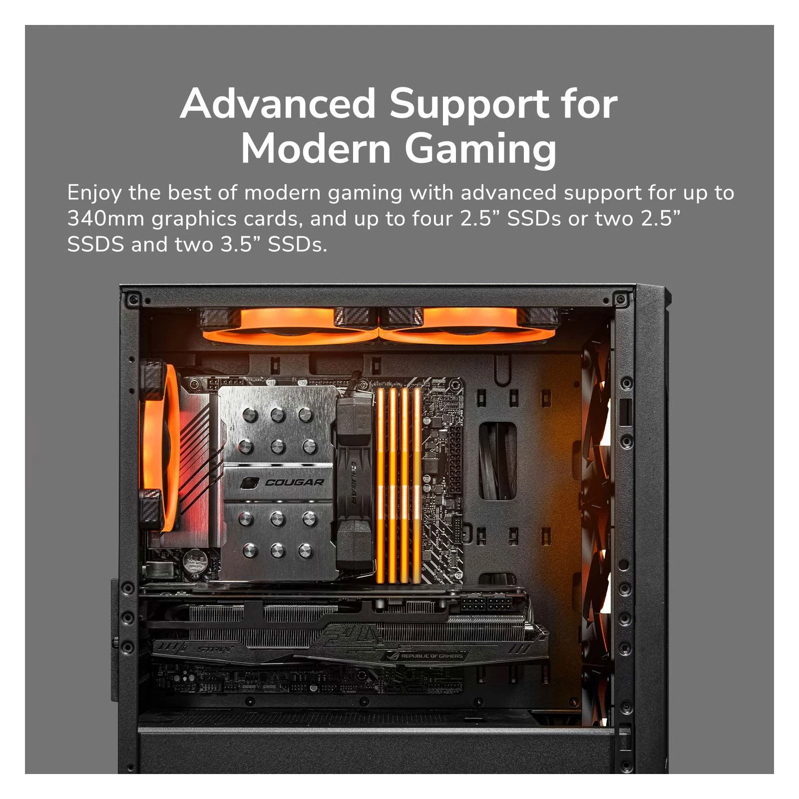 Cougar UNIFACE MINI RGB Black (UA) Наличие блока питания без блока питания