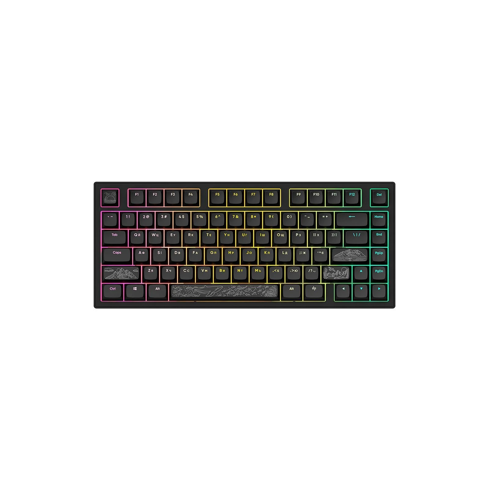 Dark Project ALU81 Terra Nostra PBT RGB Mech G3MS Moonstone Black (DPKB_NOSTRA_81_ANSI_BLACK_UA) (UA) Цвет черный