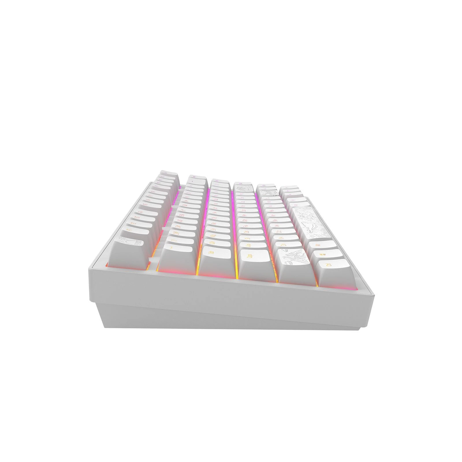 Dark Project ALU81 Terra Nostra PBT RGB Mech G3MS Moonstone White (DPKB_NOSTRA_81_ANSI_WHITE_UA) (UA)