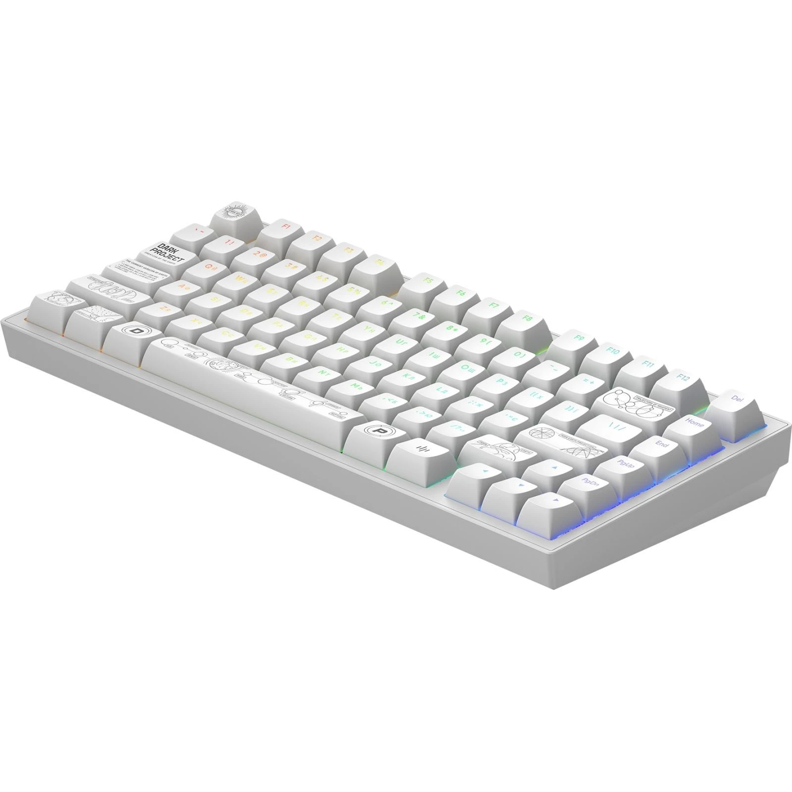 Dark Project ALU81 Terra Nova PBT RGB Mech G3MS Moonstone White (DPKB_NOVA_81_ANSI_WHITE_UA) (UA)