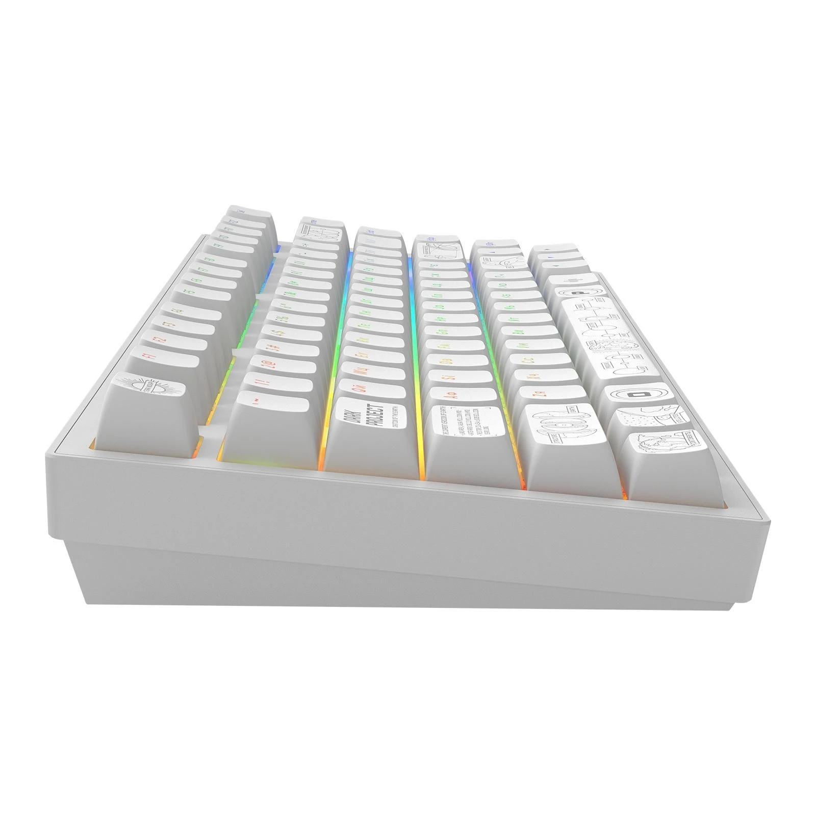 Dark Project ALU81 Terra Nova PBT RGB Mech G3MS Moonstone White (DPKB_NOVA_81_ANSI_WHITE_UA) (UA)