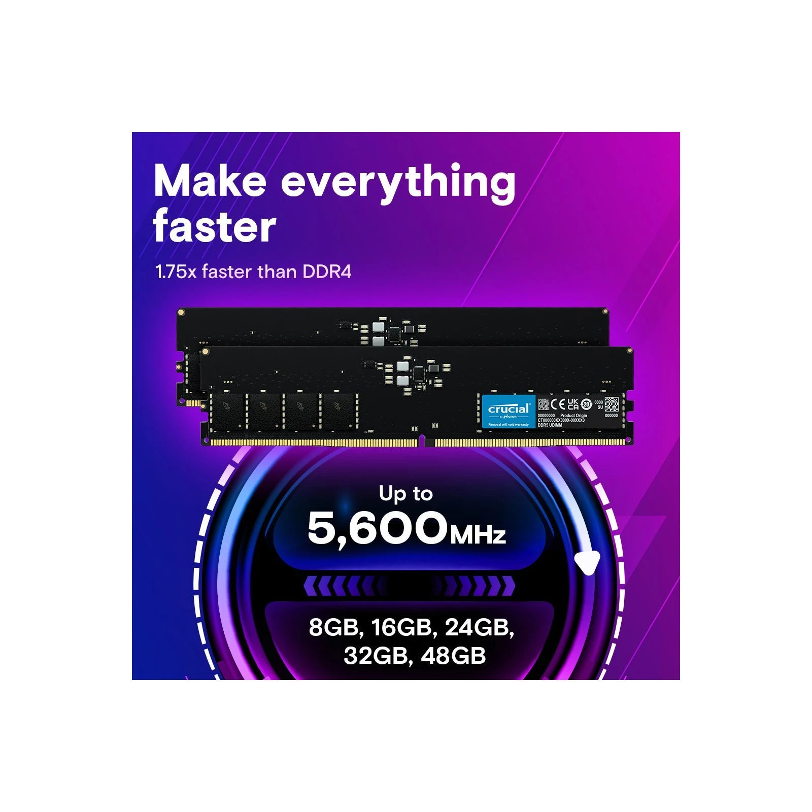 DDR5 32GB 5600 MHz Micron (CT32G56C46U5T) (UA)