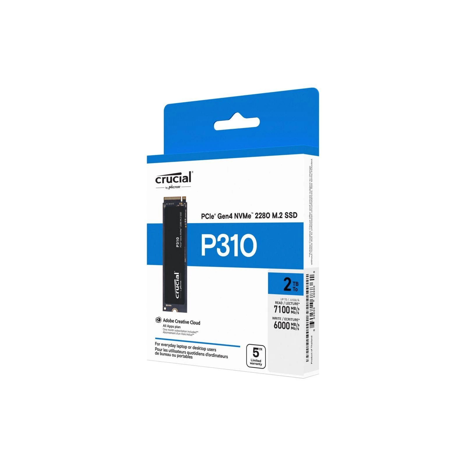 M.2 2280 1TB P310 Micron (CT1000P310SSD8) (UA) Основні характеристики; Том