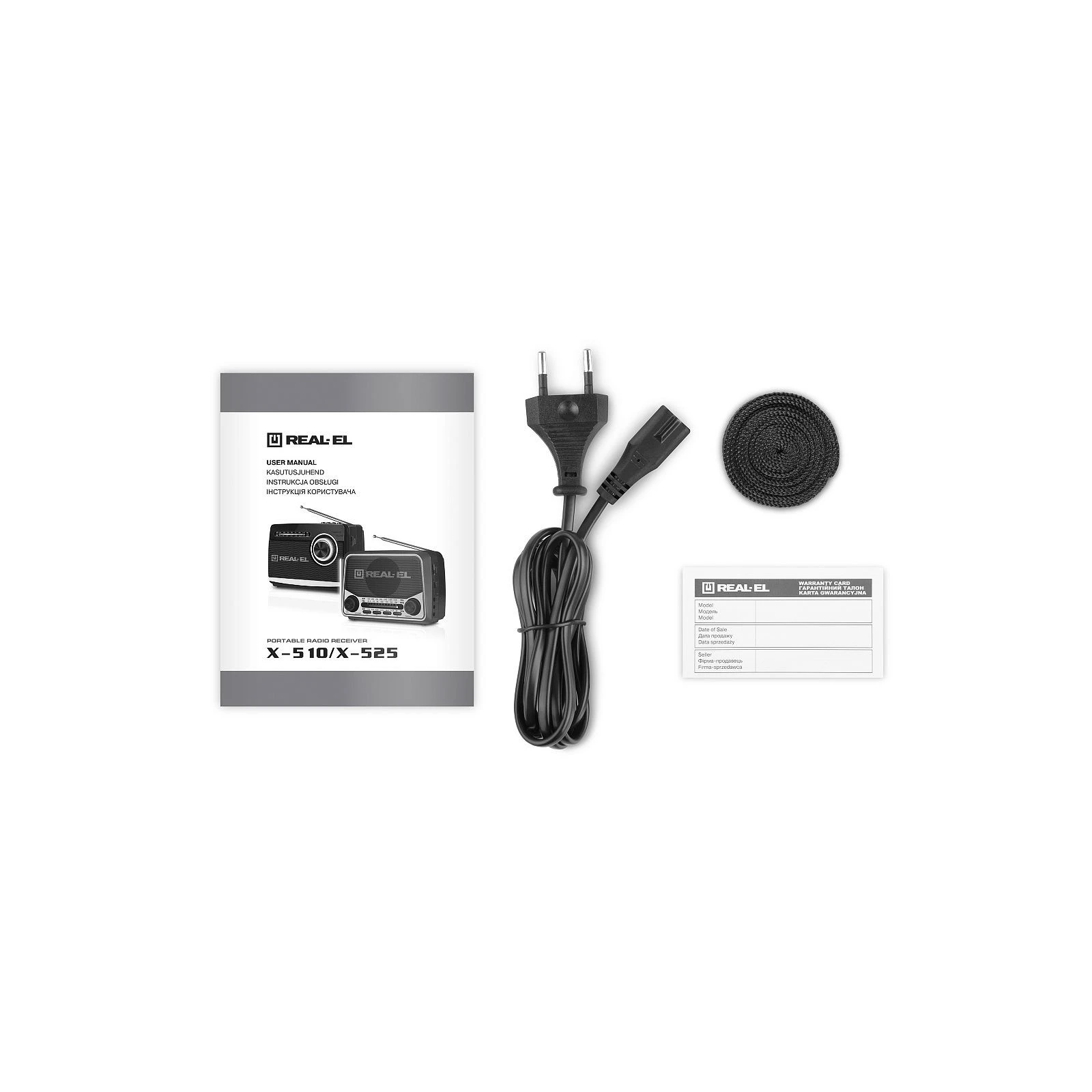 Портативный радиоприемник REAL-EL X-525 Grey (UA) Мощность, Вт 3