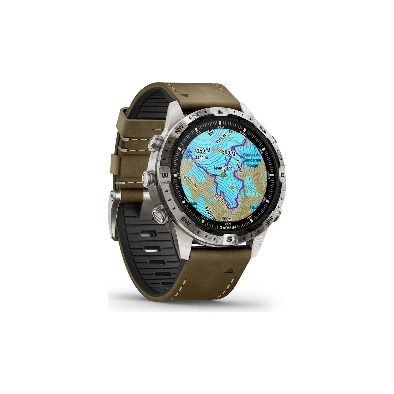 Смарт-часы Garmin MARQ Adventurer Gen 2, Damascus, GPS (010-03393-31) (UA) Датчики компас, шагомер, гироскоп, акселерометр, альтиметр, термометр, пульсометр
