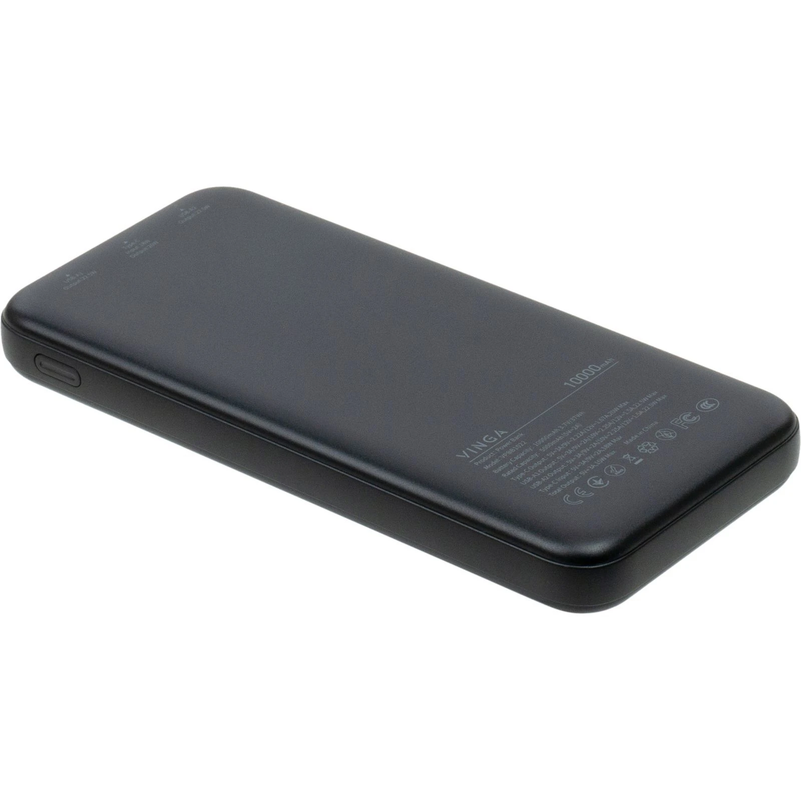 Vinga 10000 mAh 22.5W Display Black (VPBB1022) (UA)