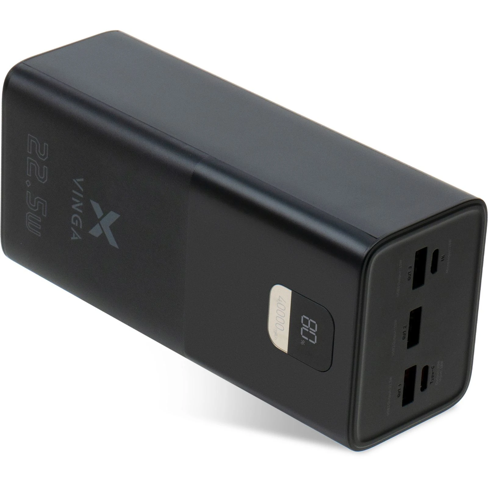 Vinga 40000 mAh 22.5W Display Black (VPBB4022) (UA) Базовий; Мета: для