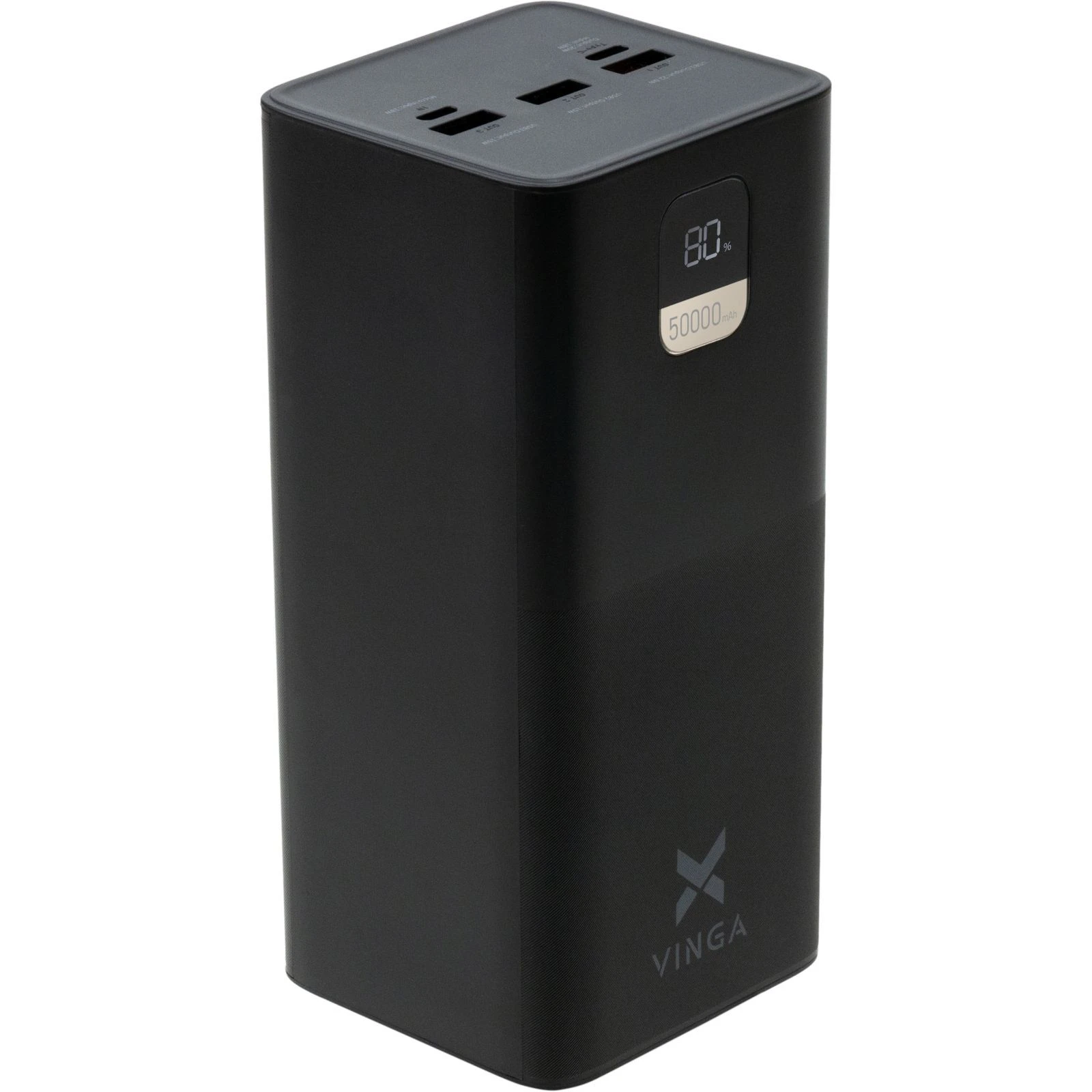 Vinga 50000 mAh 22.5W Display Black (VPBB5022) (UA)
