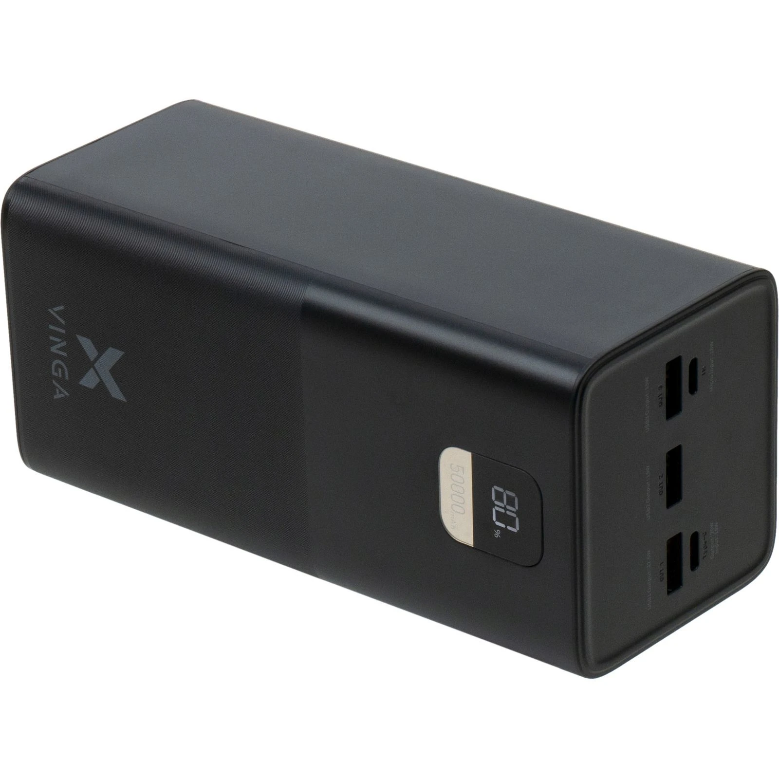 Vinga 50000 mAh 22.5W Display Black (VPBB5022) (UA)