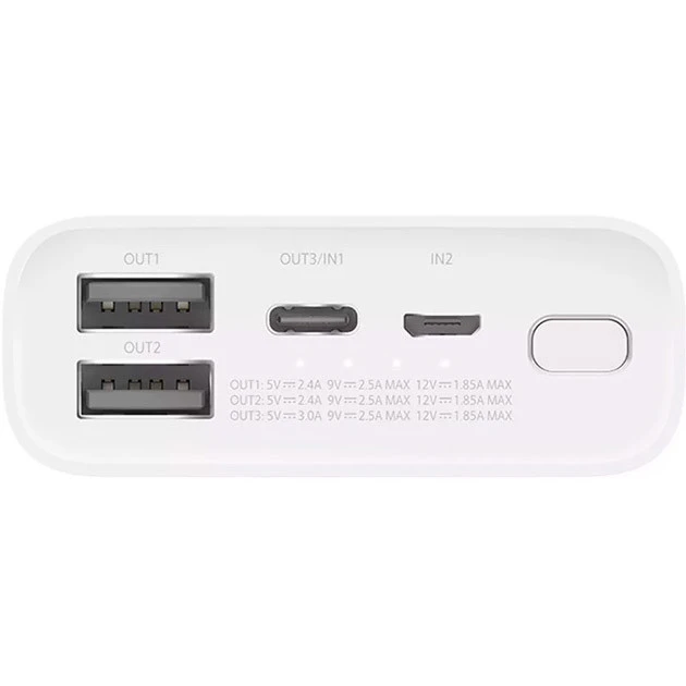 Xiaomi Mi Power Bank 3 22.5W Ultra Compact 10000mAh White (BHR4268CN) Бренд: Xiaomi; Заряджені пристрої: