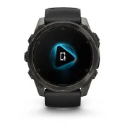 Garmin Fenix ​​8 51mm Amoled Sapphire Carbon Grey DLC Titanium з чорним силіконом (010-02905-63)