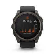 Garmin Fenix ​​8 51mm Sapphire Solar Carbon Grey DLC Titanium з чорним силіконом (010-02907-70)