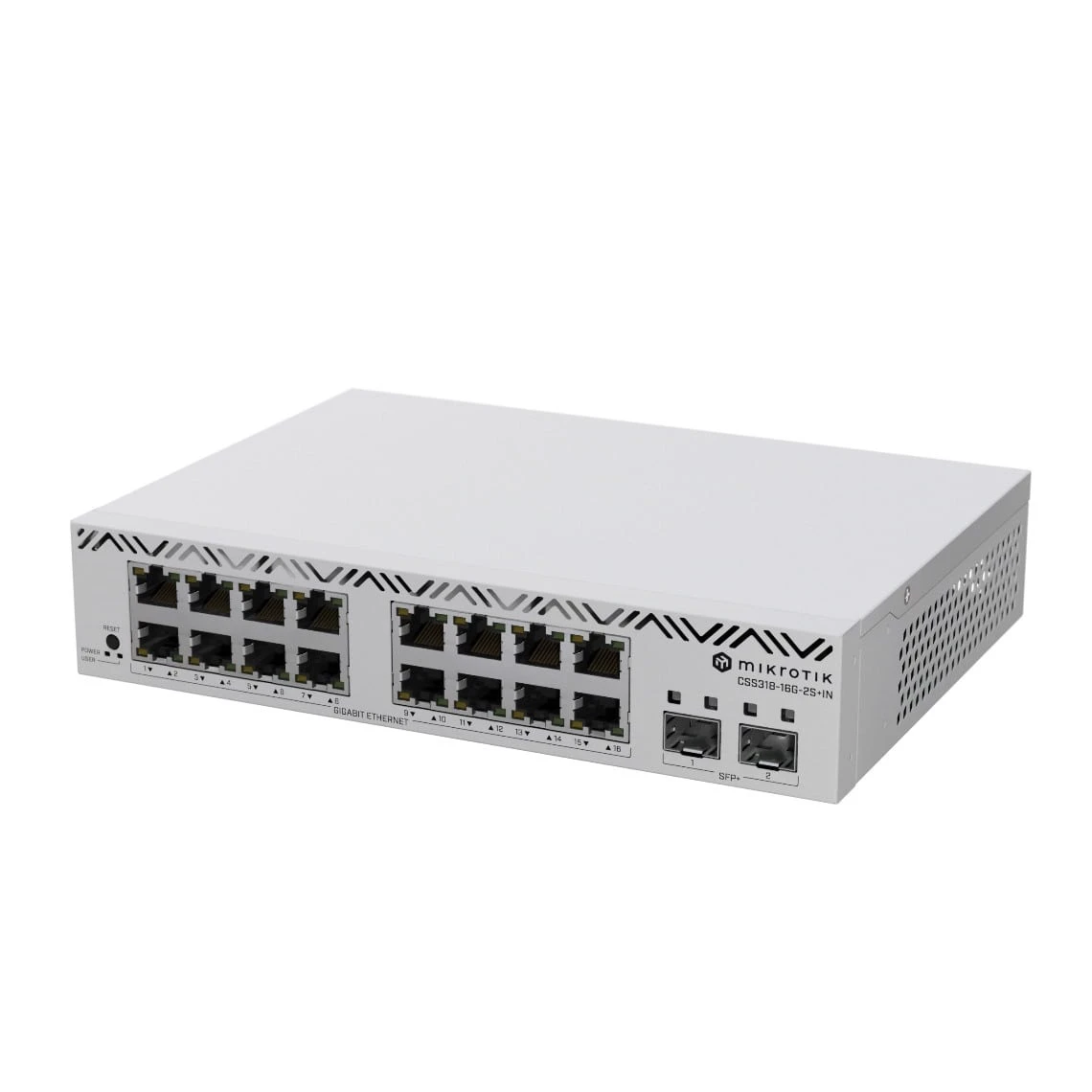 Коммутатор MikroTik CSS318-16G-2S+IN (UA) Gigabit Ethernet (10/100/1000 Мбіт/с) 16