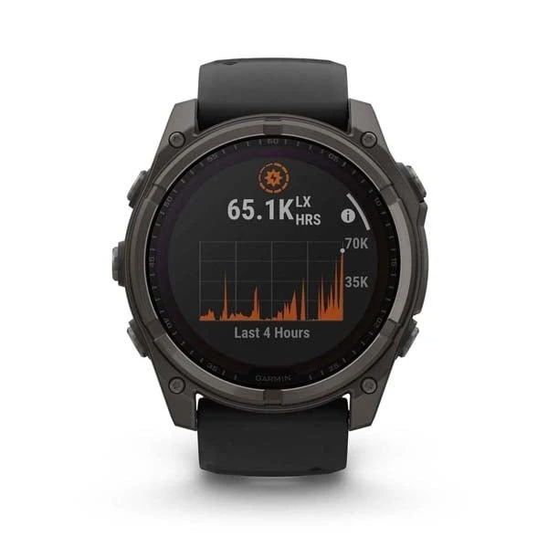 Смарт-часы Garmin Fenix 8 51mm Sapphire Solar Carbon Gray DLC Titanium with Black Silicone (010-02907-70) Диагональ экрана: 1.4; Разрешение