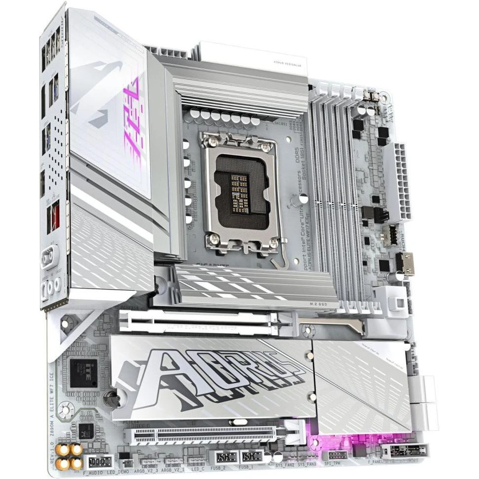 GIGABYTE Z890M AORUS ELITE WIFI7 ICE Охлаждение чипсета радиатор