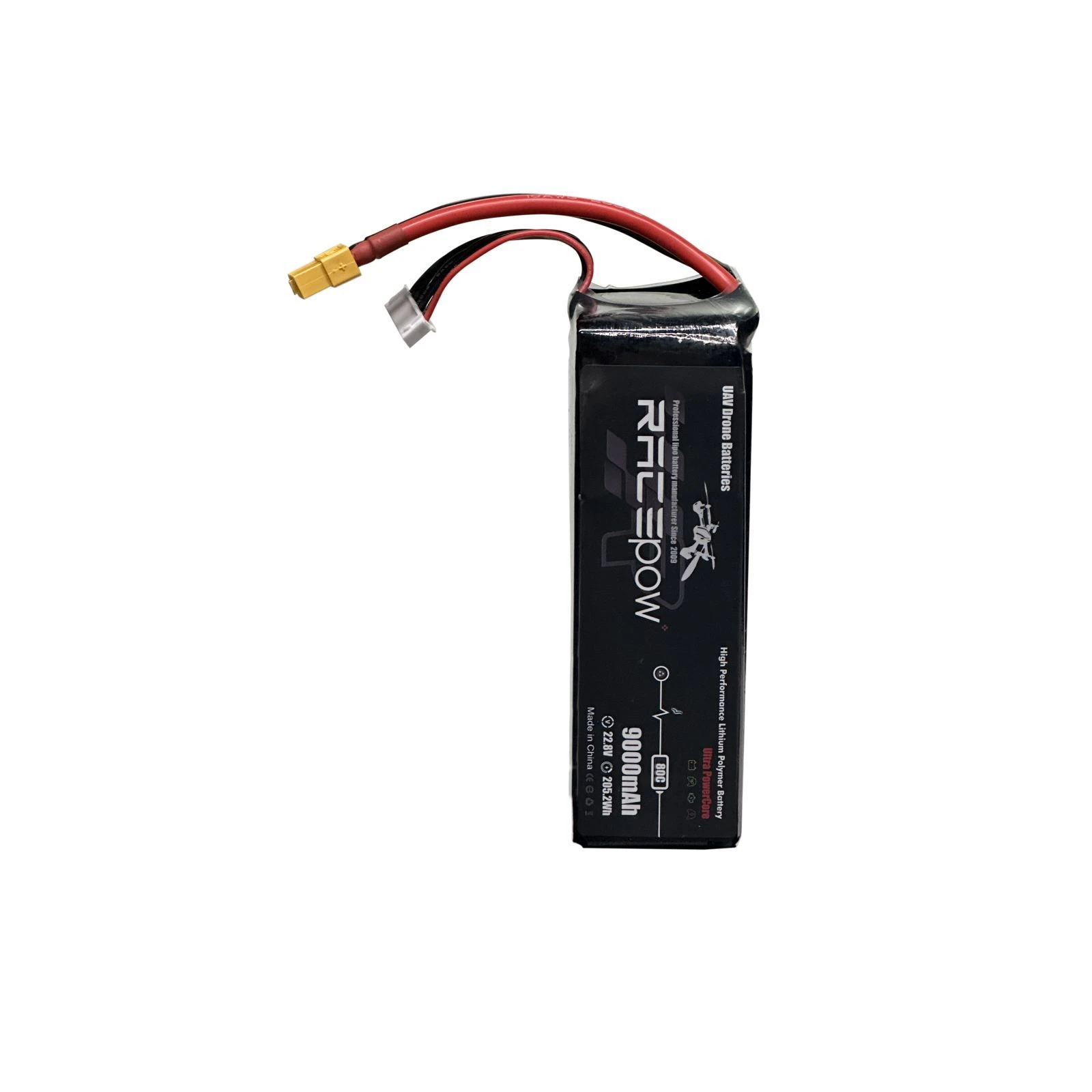 Аккумулятор для дрона RacePow 9000mAh 6S2P 22.8V 80C (9000mAh-6S2P-80C) (UA) Коэффициент отдачи 80C