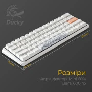 Ducky One 3 Mini Cherry MX Red RGB UA USB White (DKON2161ST-RUAPXPWWWSC1) (UA)