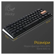 Ducky One 3 Mini Cherry MX Silent Red RGB UA USB Black (DKON2161ST-SUAPXCLAWSC1) (UA)