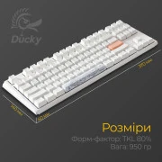 Ducky One 3 TKL Cherry MX Blue RGB UA USB White (DKON2187ST-CUAPXPWWWSC1) (UA)