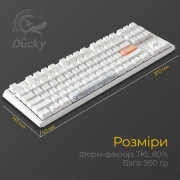 Ducky One 3 TKL Cherry MX Speed Silver RGB UA USB White (DKON2187ST-PUAPXPWWWSC1) (UA)