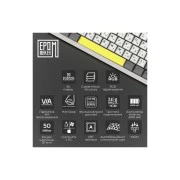 Epomaker Shadow-S TKL Mulan Switch Hot-Swap LCD Screen RGB Wireless/Bluetooth/USB UA White (SHS-W-M) (UA)