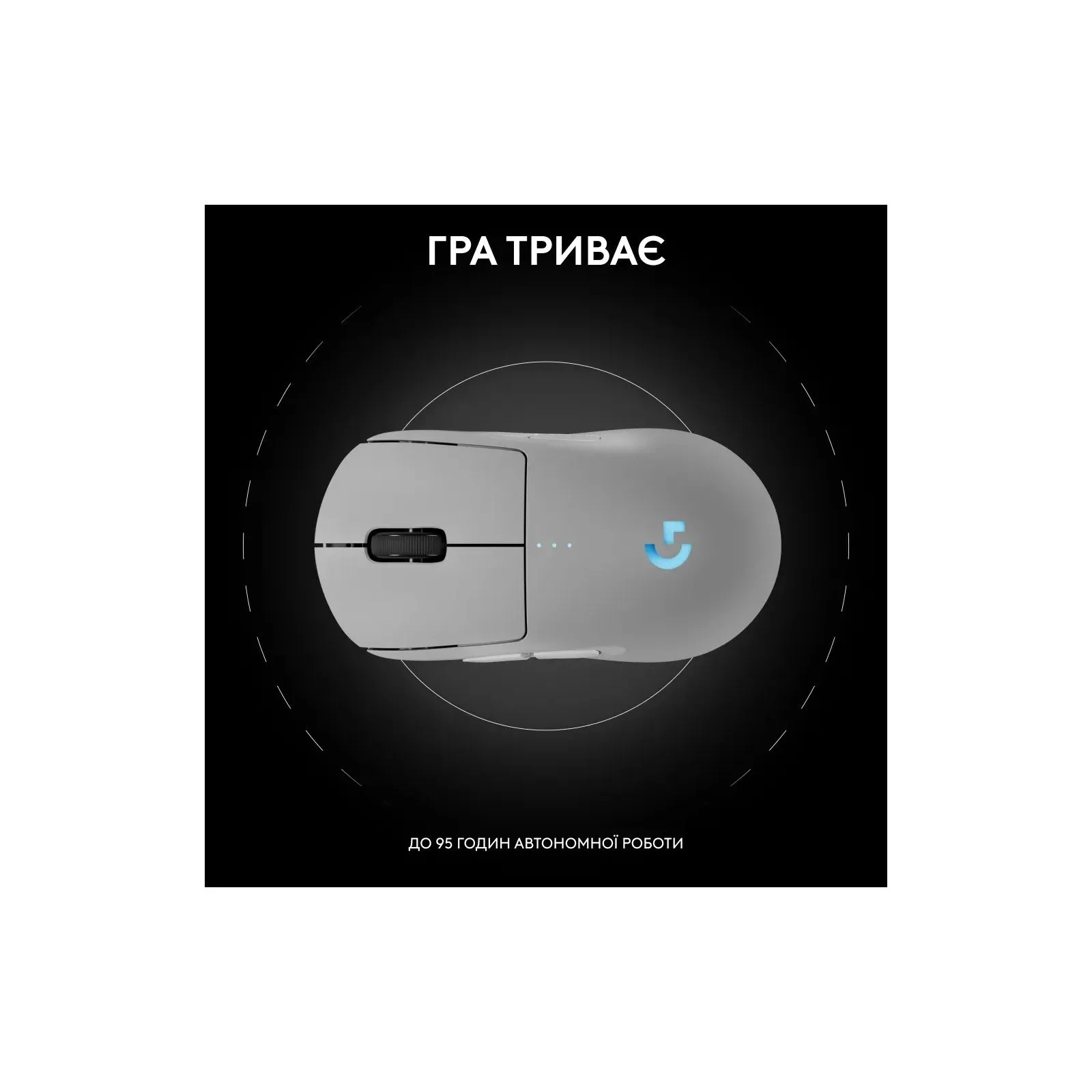 Logitech G Pro 2 Lightspeed Wireless White (910-007302) (UA) Основні характеристики;