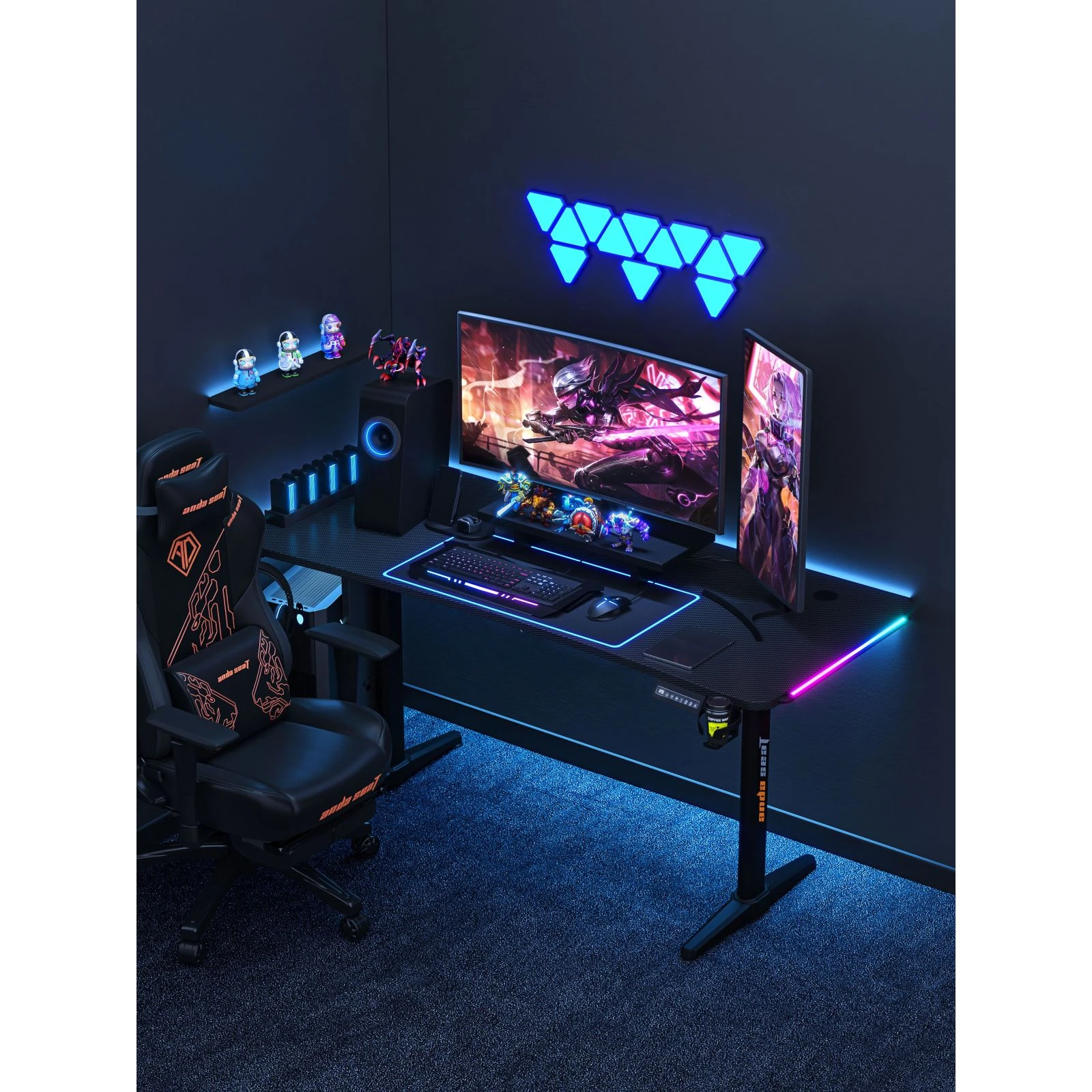 Anda Seat Terminator RGB Black (AD-D-DD1-1600L-01-B) (UA) Основные характеристики;