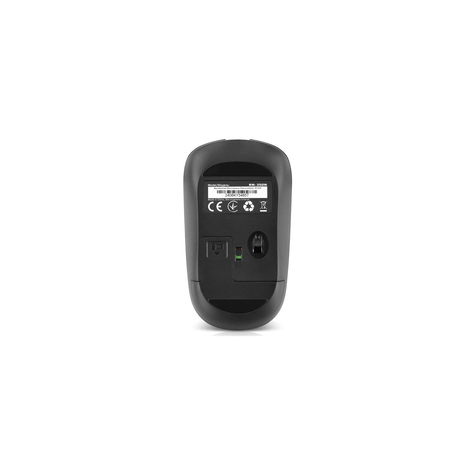 REAL-EL RM-350W Wireless Black/Gray (EL123200043) (UA) Интерфейс подключения USB адаптер 2.4 ГГц