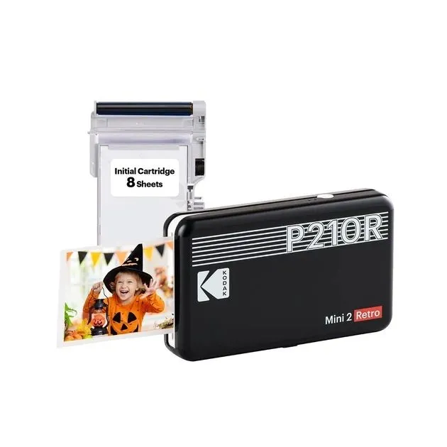 Kodak Mini 2 Retro Black (P210R) (EU) Тип печати: Термосублимация