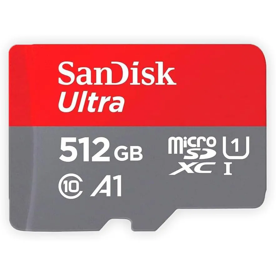 SanDisk 512 GB microSDXC UHS-I Ultra A1 + SD adapter (SDSQUAC-512G-GN6MN) Бренд: SanDisk; Объем памяти, ГБ: 512;
