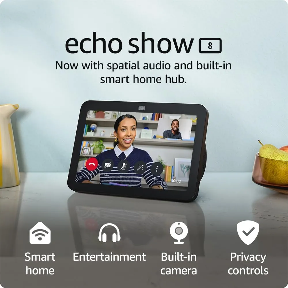 Amazon Echo Show 8 (3rd Generation) Charcoal Тип: розумна стовпчик
