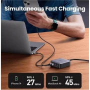 Сетевое зарядное устройство UGREEN CD327 2USB+2Type-C 65W Nexode Desktop Charger 2m Gray (90747)