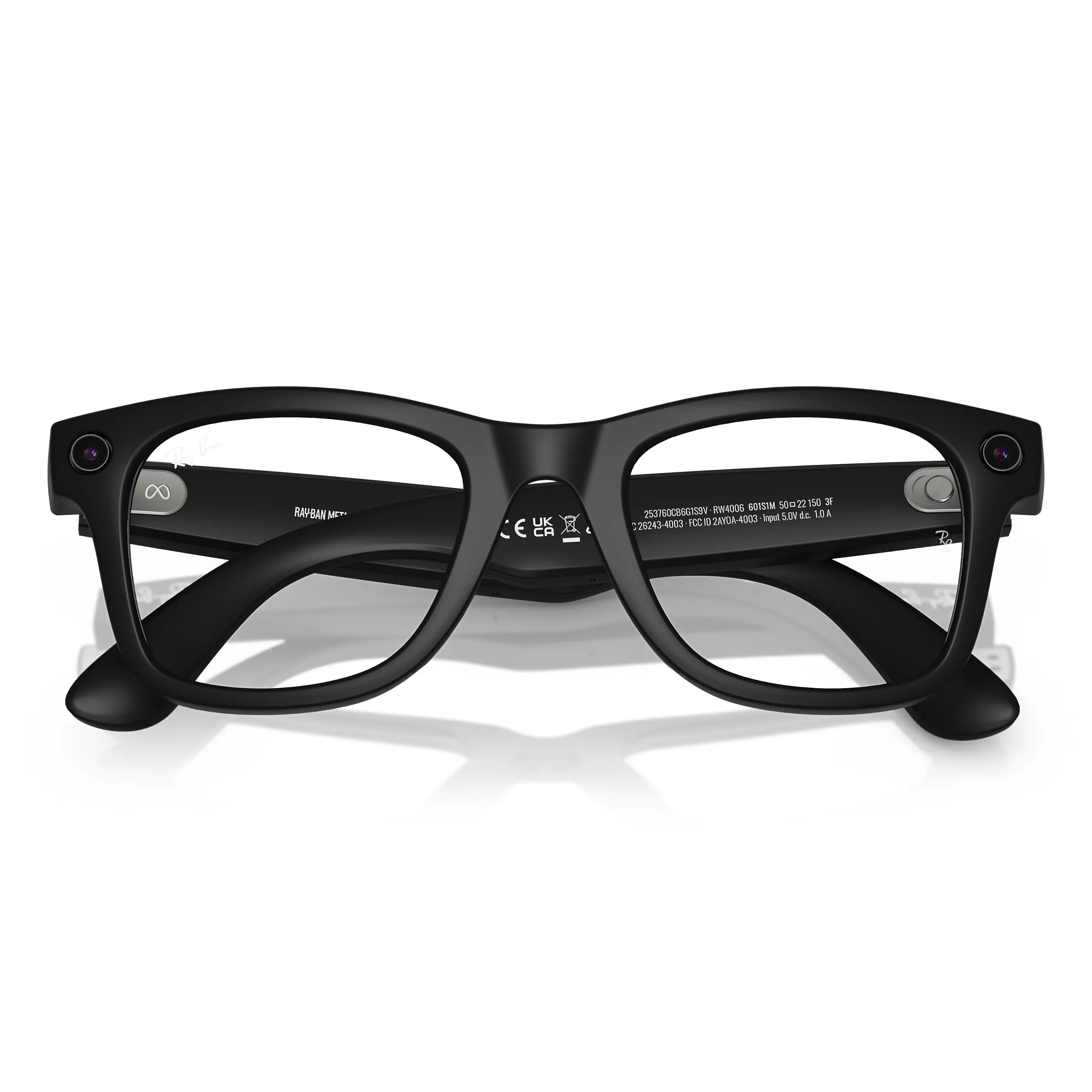 Смарт-окуляри Ray-Ban Meta Wayfarer Large Matte Black/Clear to Graphite Green Transitions (RW4008 601S1M 53-22)