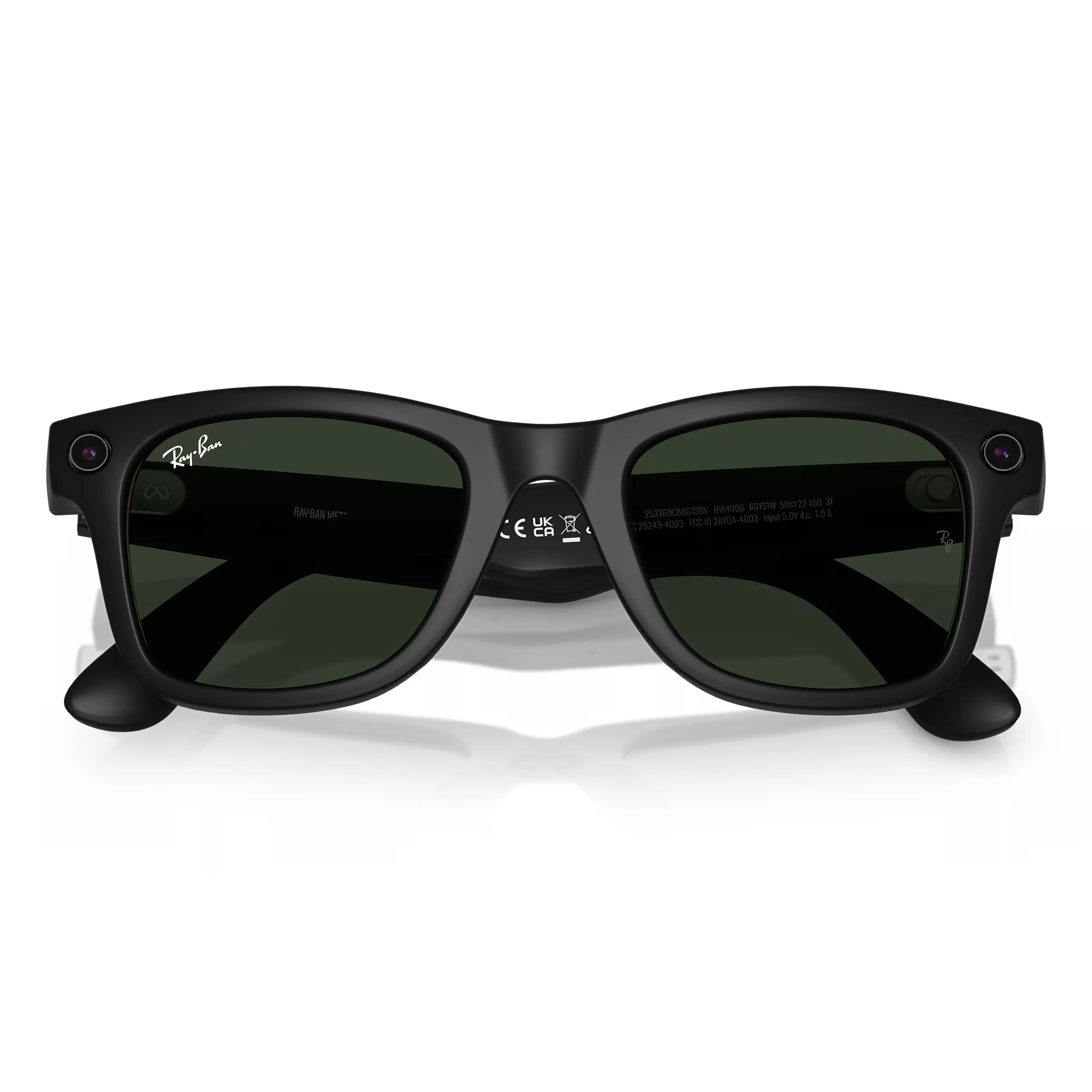 Смарт-окуляри Ray-Ban Meta Wayfarer Large Matte Black/Clear to Graphite Green Transitions (RW4008 601S1M 53-22)