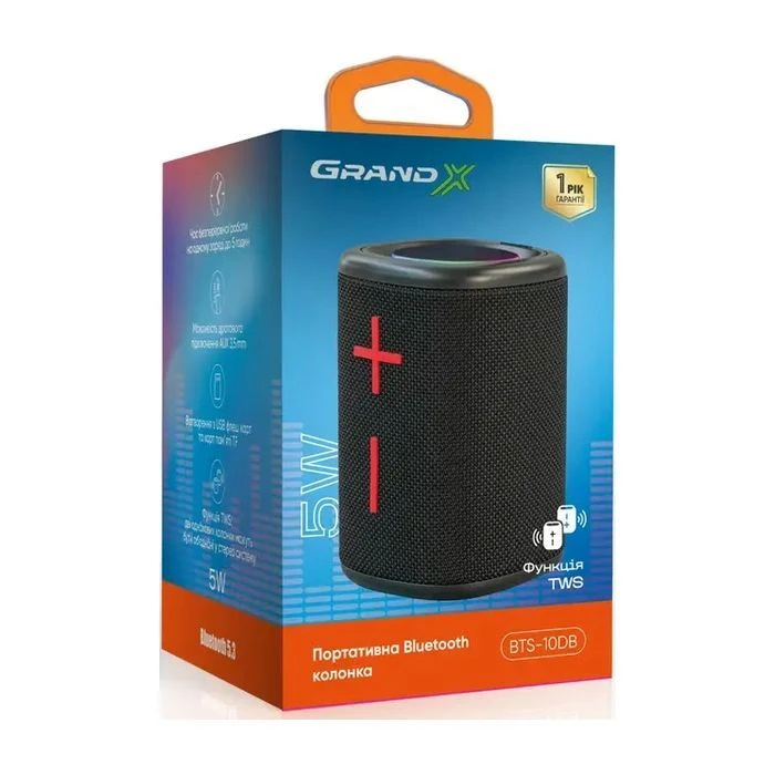 Grand-X Bluetooth Black (BTS-10DB) (UA) Основные характеристики;
