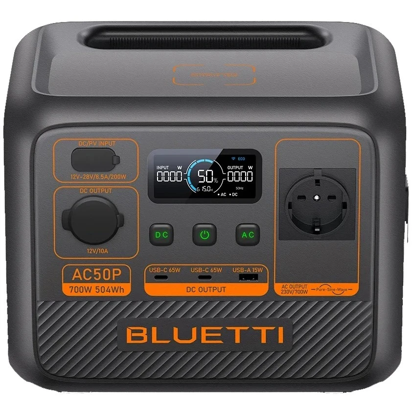 Bluetti AC50P (504Wh 700W) Емкость, мА*ч 60000