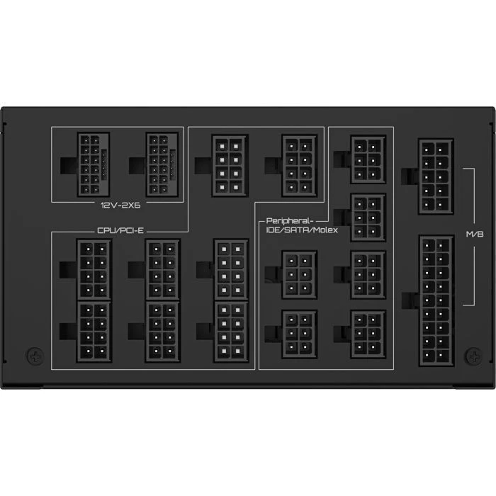 GIGABYTE 1600W (GP-UD1600PM PG5) (UA) Подключение материнской платы 20+4 pin