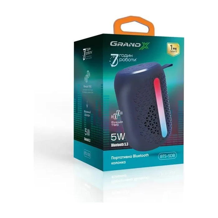 Grand-X Bluetooth Dark blue (BTS-5DB) (UA) Основные характеристики;