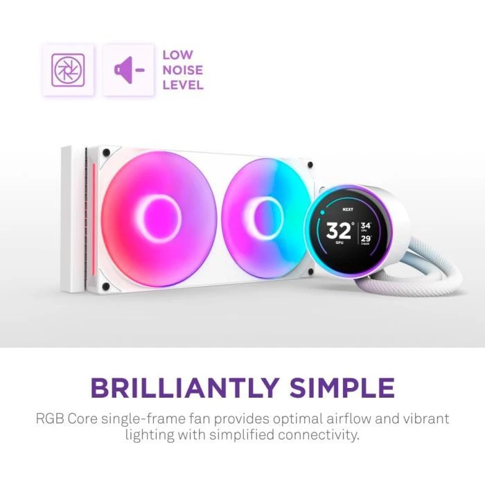 Система жидкостного охлаждения NZXT Kraken Elite RGB 240mm AIO (RL-KR24E-W2) (UA) Основные характеристики; Сокет: