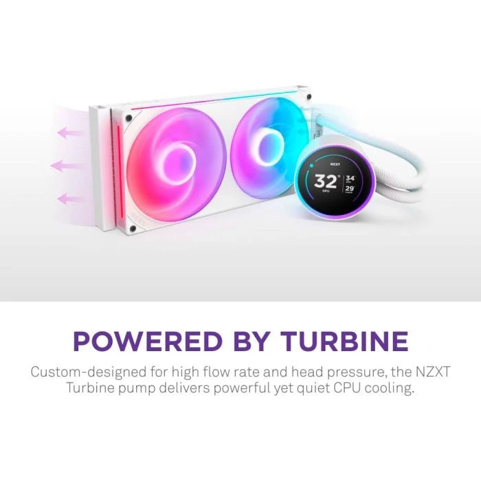 Система жидкостного охлаждения NZXT Kraken Elite RGB 280mm AIO (RL-KR28E-W2) (UA) Тип подшипников гідродинамічний (FDB Bearing)