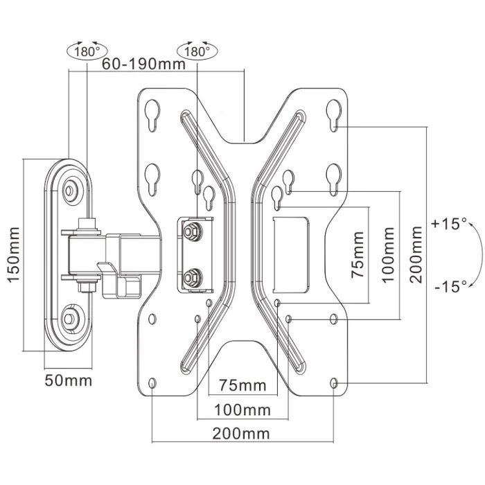 UniBracket BZ11-22 (UA) Варианты установки на стену