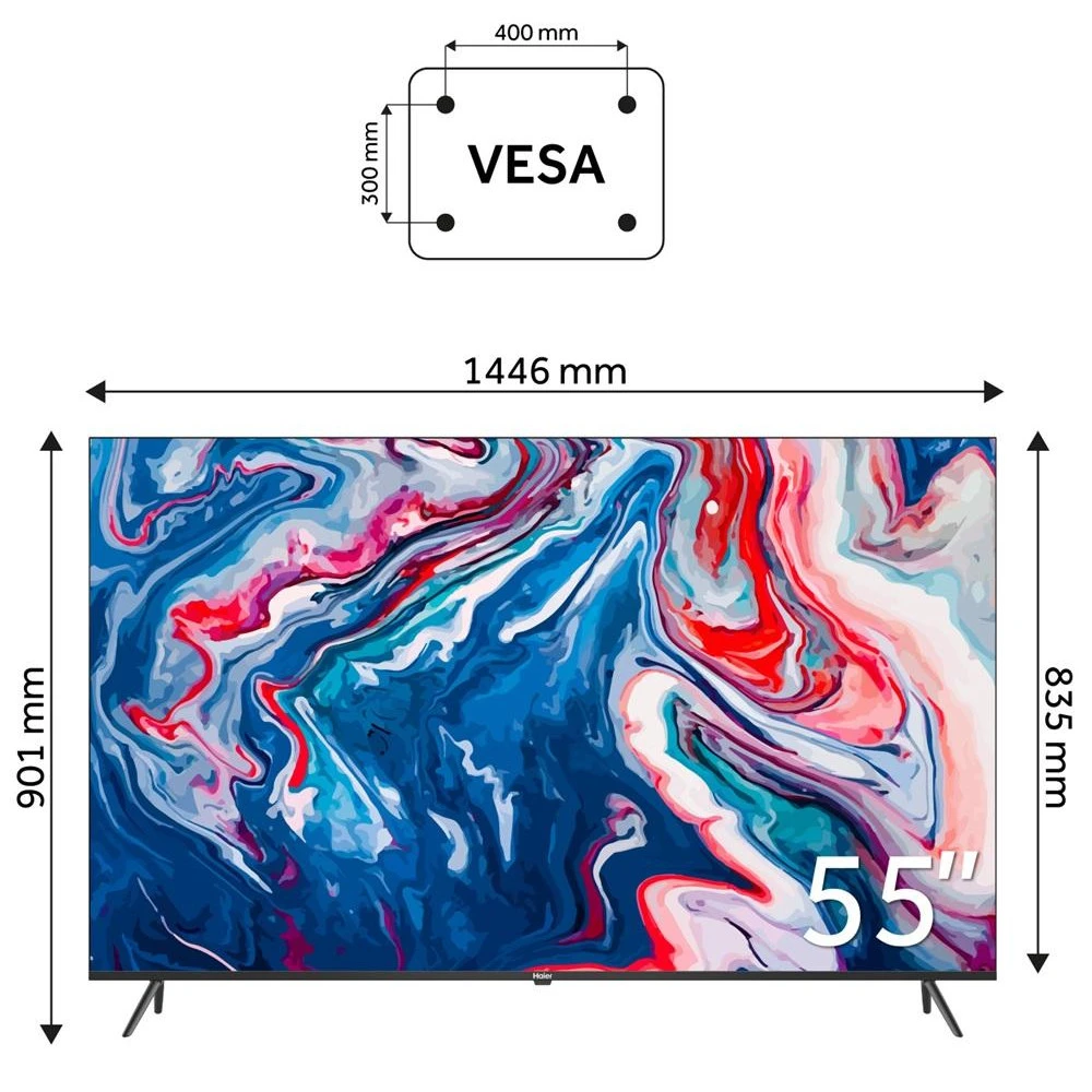 Haier H65K801UG Бренд: Haier; Діагональ, дюйм: 65;