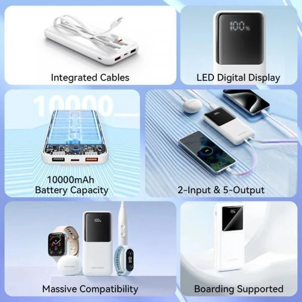 Vention 10000mAh 22.5W Black (FHOB0) (UA) Бренд: Vention; Заряджувані