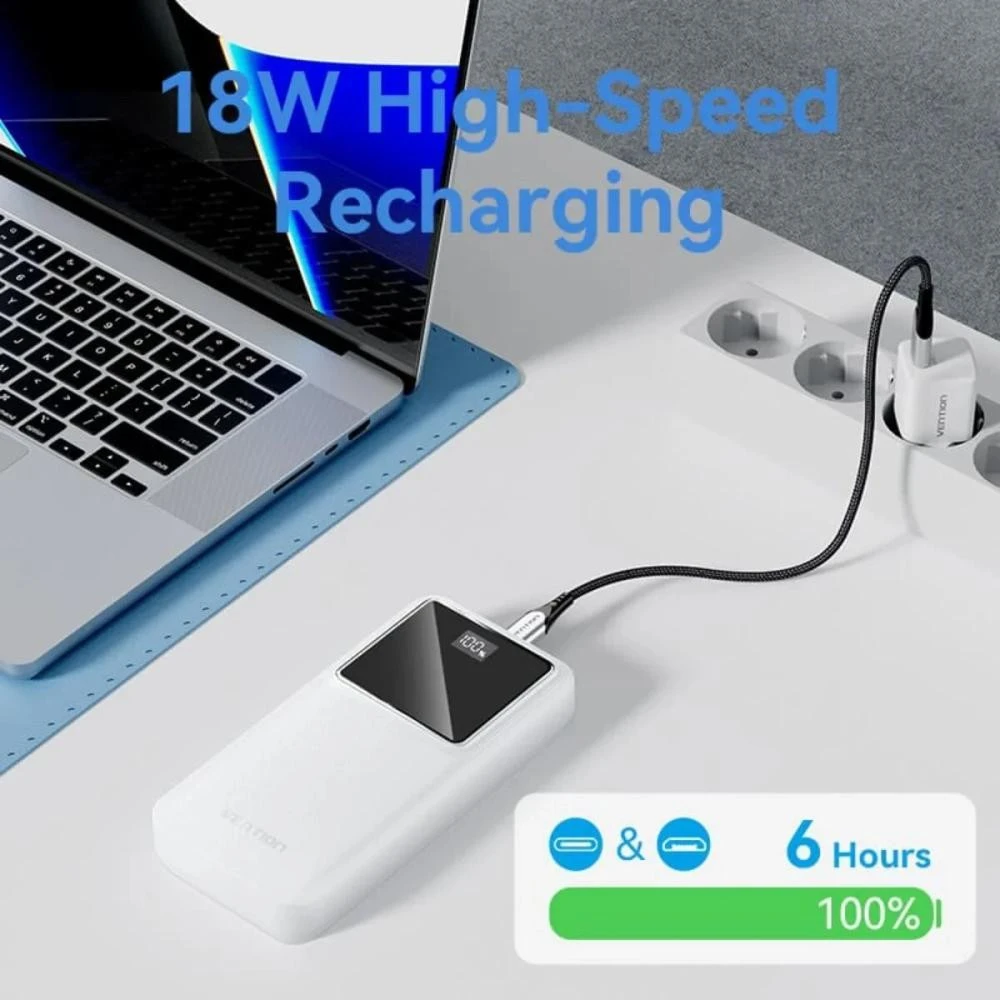 Vention 20000mAh 22.5W Black (FHLB0) (UA) Заряжаемые устройства смартфоны, планшеты и другие