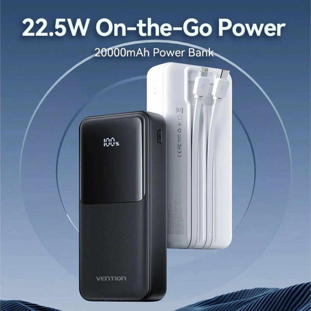 Vention 20000mAh 22.5W Black (FHPB0) (UA) Бренд: Vention; Заряжаемые