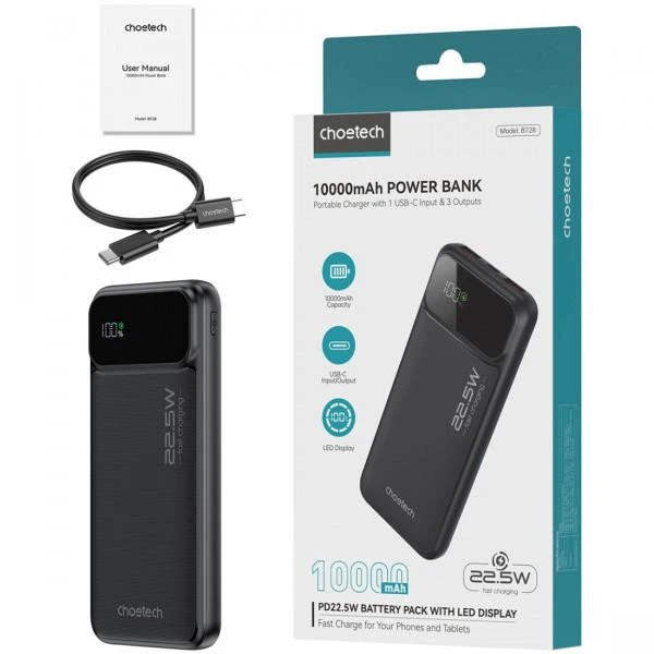 Choetech B728 10000mAh Black (B728-CCBK) (UA)