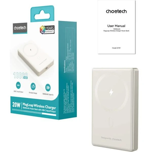 Choetech B739 10000mAh Beige (B739-CCCWH) (UA)