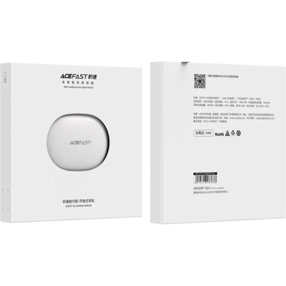 Наушники Acefast FA002 Acefit Air White (6974316283638) (UA) Тип акустического оформления открытые