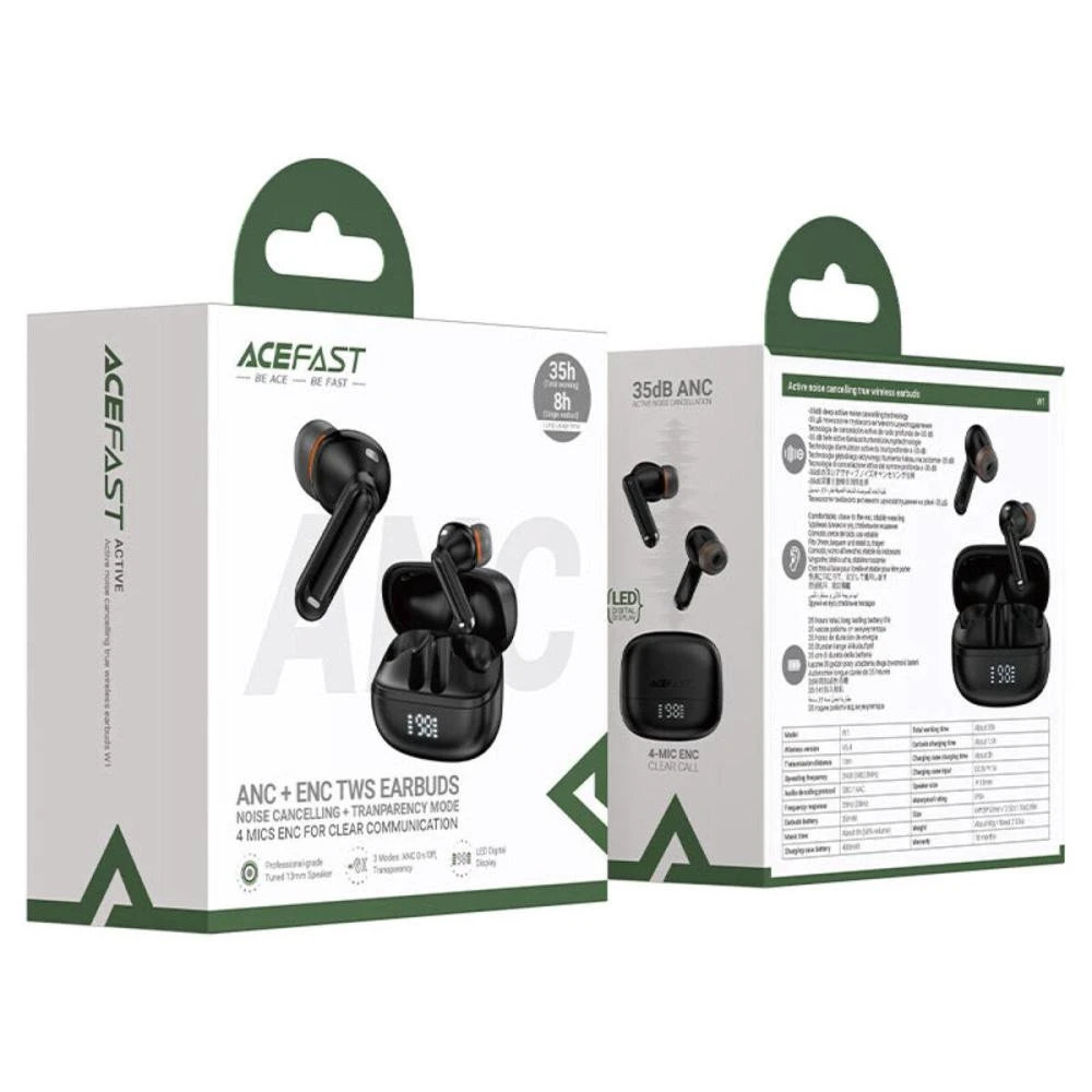 Навушники Acefast W1 Black (6974316283614) (UA)