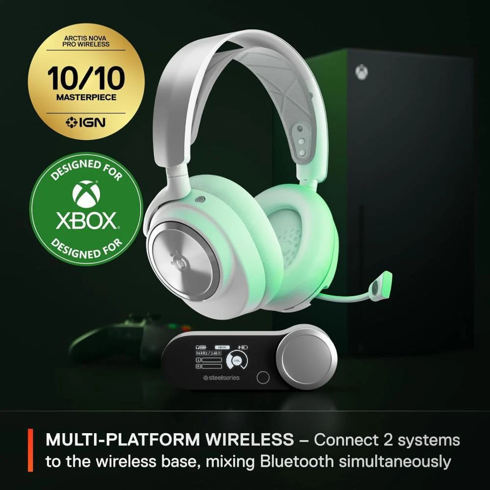 Навушники з мікрофоном SteelSeries Arctis Nova Pro Wireless X White (61525) (UA)